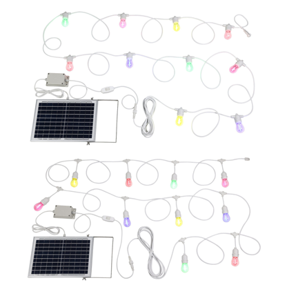White 10LT Solar Festoon Lighting Kit