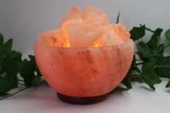 Firebowl Shaped Salt Lamp with Salt Rocks