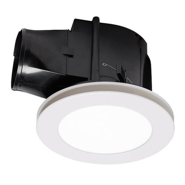 Flow 240 Exhaust Fan Round with LED Light White