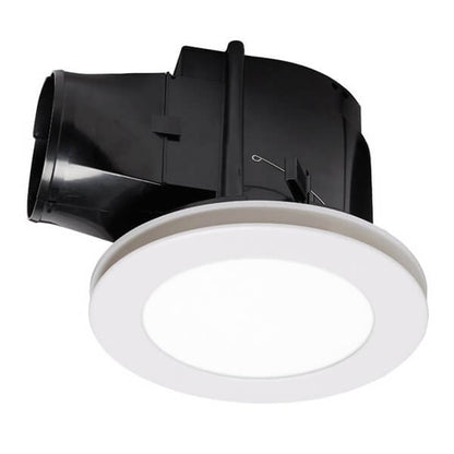 Flow 240 Exhaust Fan Round with LED Light White