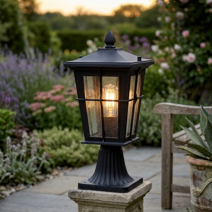 Eden Exterior Pillar Mount Black