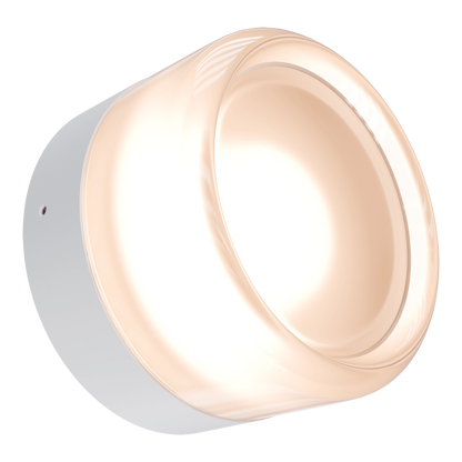 Gull Frosted or Ribbed Acrylic & Steel Wall Light