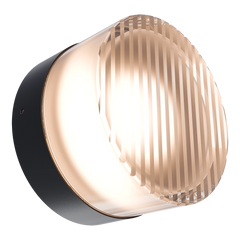 Gull Frosted or Ribbed Acrylic & Steel Wall Light