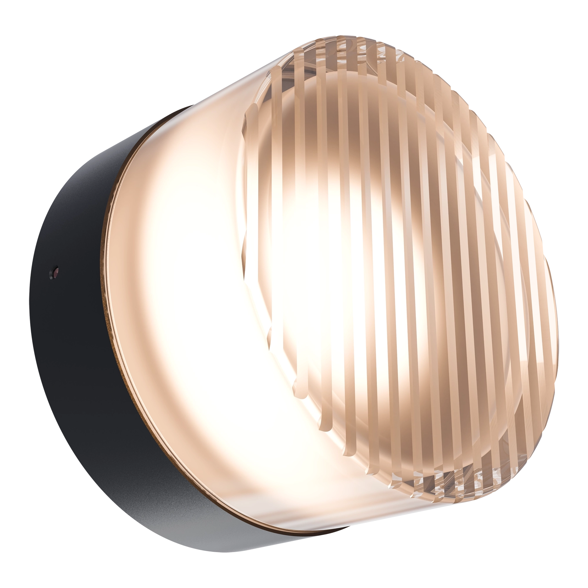 Gull Frosted or Ribbed Acrylic & Steel Wall Light