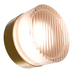 Gull Frosted or Ribbed Acrylic & Steel Wall Light