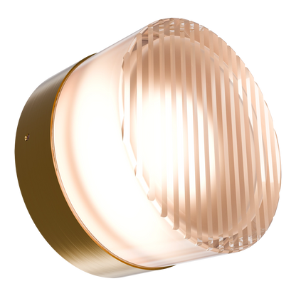 Gull Frosted or Ribbed Acrylic & Steel Wall Light