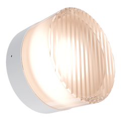 Gull Frosted or Ribbed Acrylic & Steel Wall Light