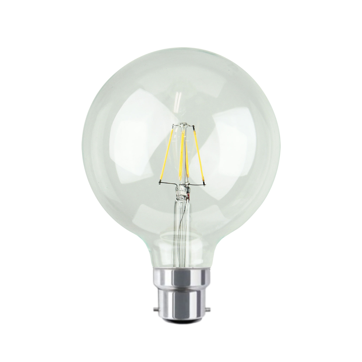 Clear 4w LED Filament G125 B22 Globe