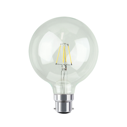 Clear 4w LED Filament G125 B22 Globe