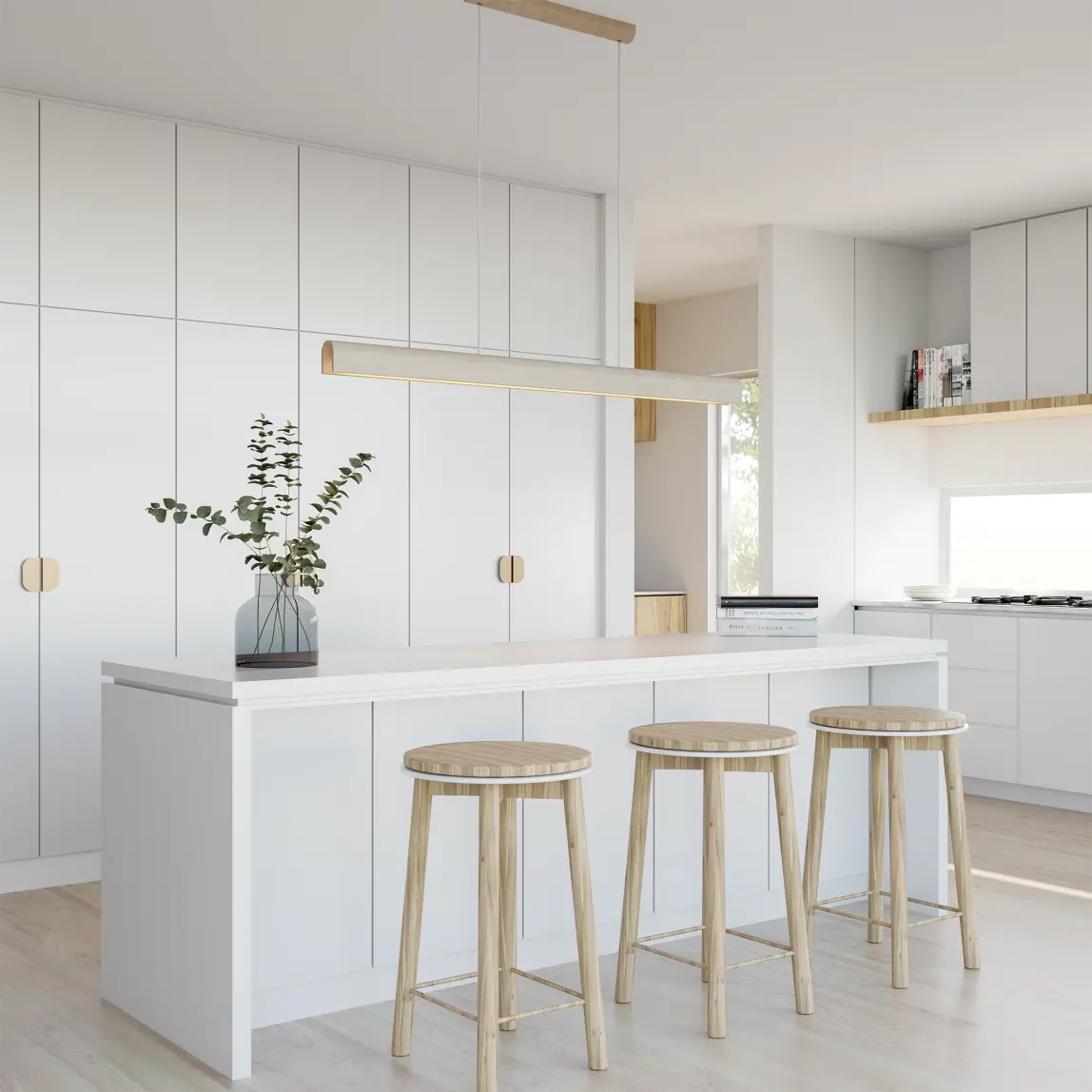 Inspire Travertine LED Linear Pendant