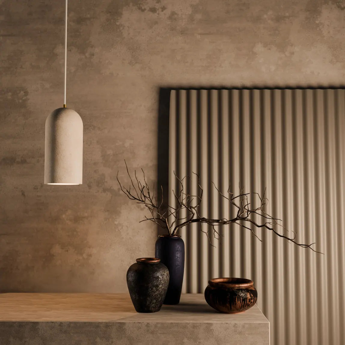 Inspire Travertine Round Pendant