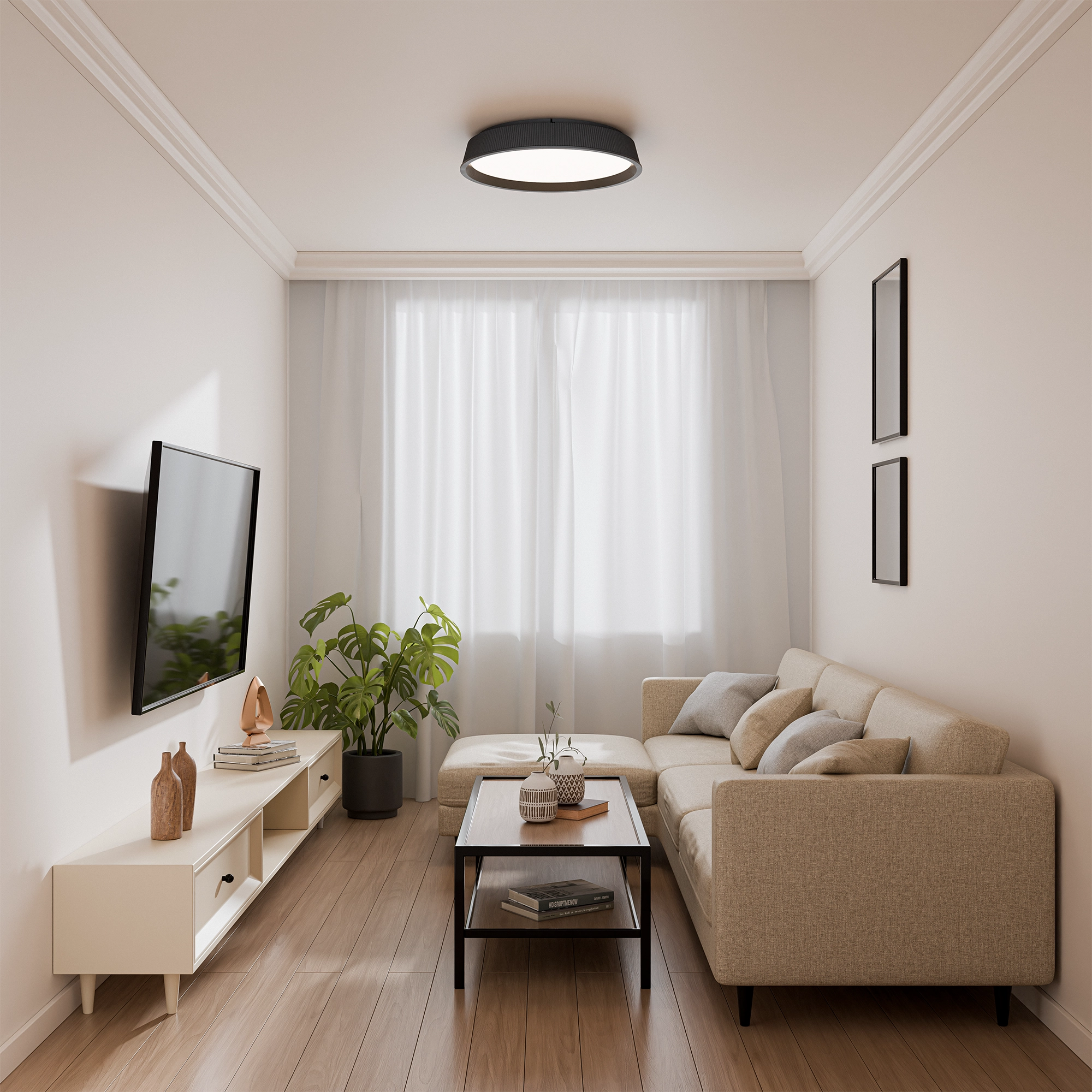 Kinglet Fluted LED Ceiling Light
