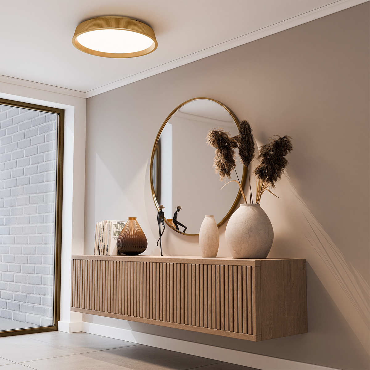 Kinglet Fluted LED Ceiling Light