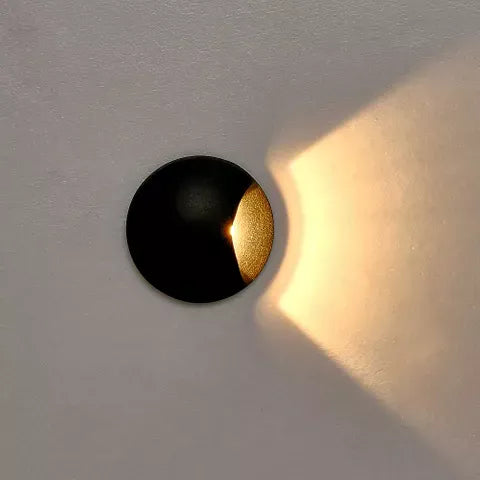 Kroll 2 3W LED Step Light Black 12V 3000k