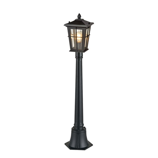 Eden Single Exterior Post Light Black