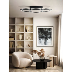 Lanacera LED Close to Ceiling Light Black