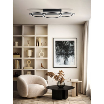 Lanacera LED Close to Ceiling Light Black