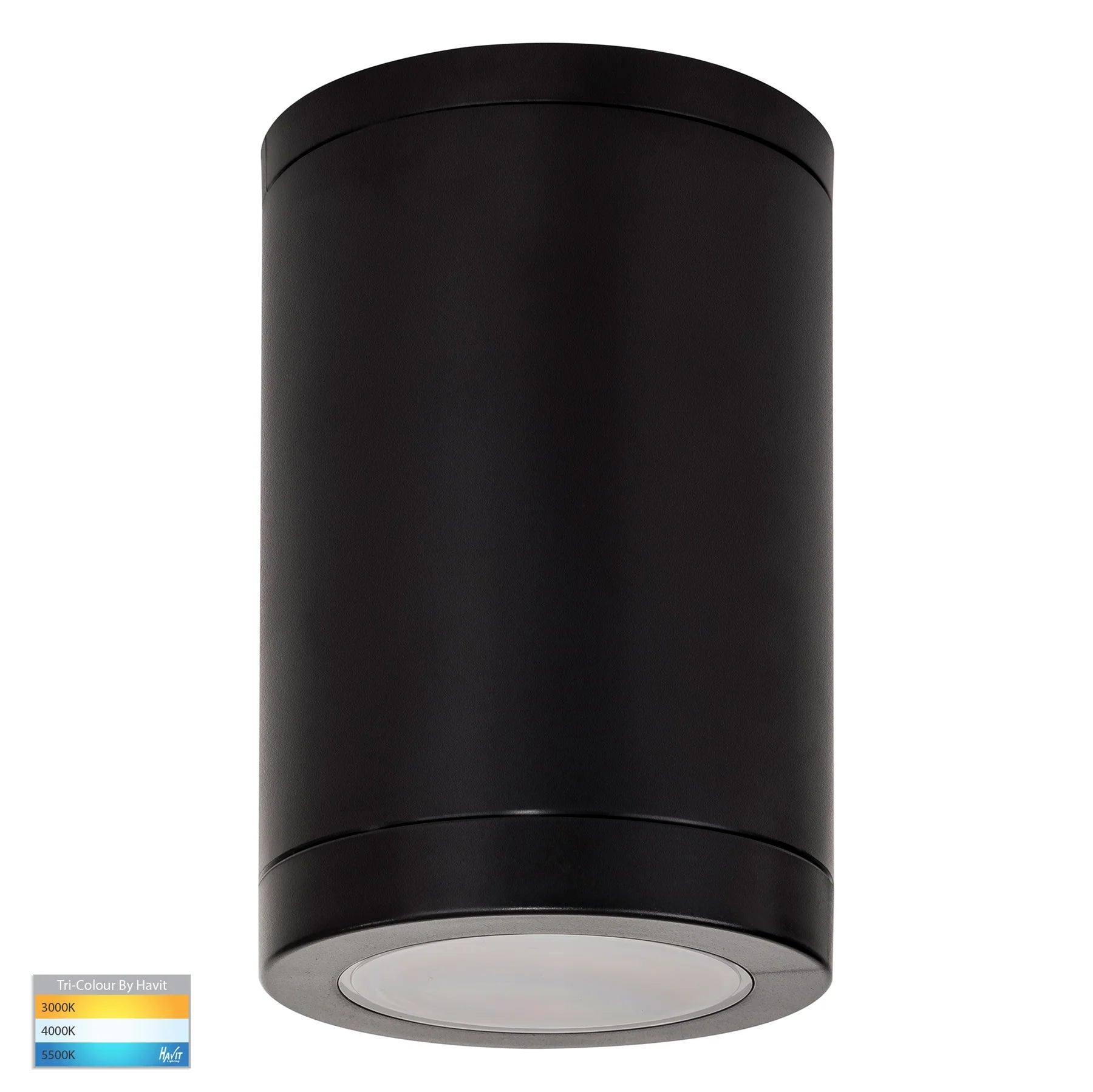 Lexan Large Surface Mounted Downlight Black