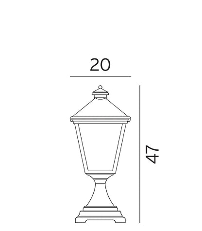 London Exterior Pillar Mount