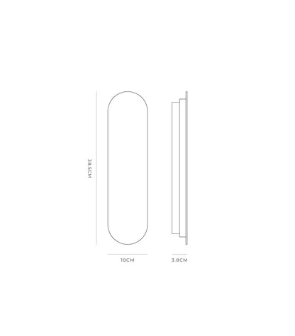 Shadow Long Wall Light White