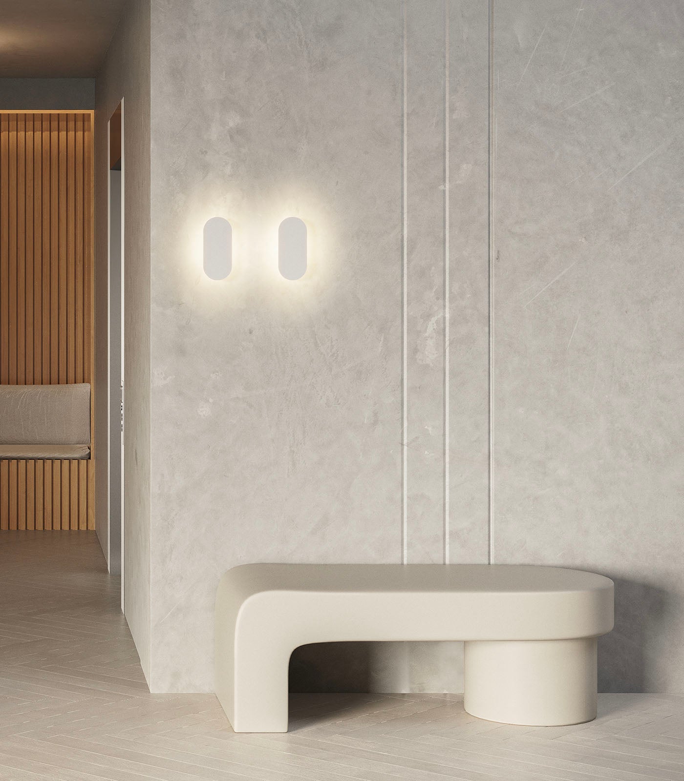 Shadow Mini Wall Light White