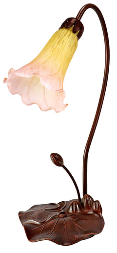 Single Lily Tiffany Table Lamp Sunshine Blush