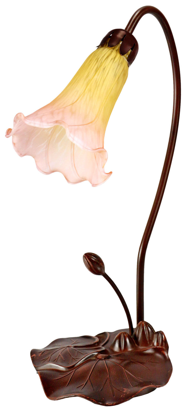 Single Lily Tiffany Table Lamp Sunshine Blush