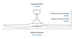 CloudFan 48" Smart DC Ceiling Fan