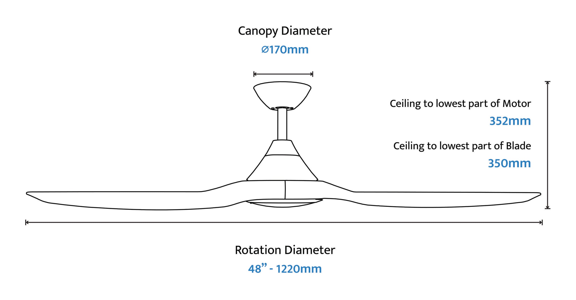 CloudFan 48" Smart DC Ceiling Fan