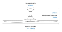 CloudFan 48" Smart DC Ceiling Fan