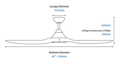 CloudFan 48" Smart DC Ceiling Fan