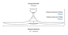 CloudFan 52" Smart DC Ceiling Fan