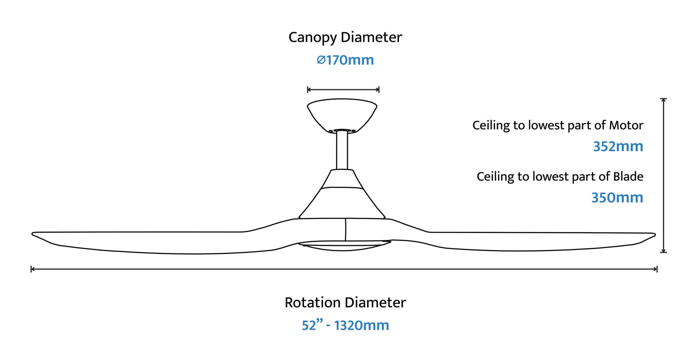CloudFan 52" Smart DC Ceiling Fan