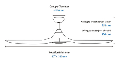 CloudFan 60" Smart DC Ceiling Fan
