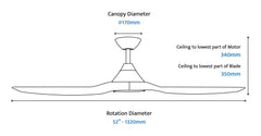 CloudFan 52" Smart DC Ceiling Fan