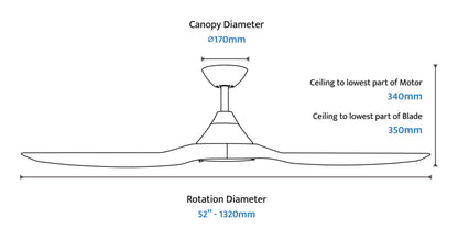 CloudFan 52" Smart DC Ceiling Fan