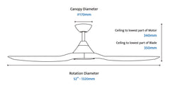 CloudFan 60" Smart DC Ceiling Fan