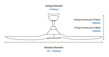CloudFan 60" Smart DC Ceiling Fan