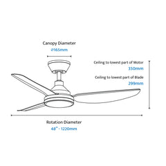 Clayfield 48" Smart DC Ceiling Fan with Remote Control