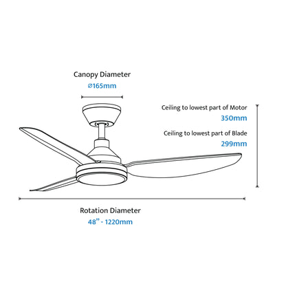 Clayfield 48" Smart DC Ceiling Fan with Remote Control
