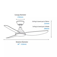 Clayfield 48" Smart DC Ceiling Fan with Remote Control