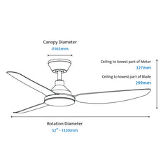 Clayfield 52" Smart DC Ceiling Fan with Remote Control