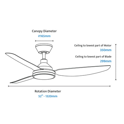 Clayfield 52" Smart DC Ceiling Fan with Remote Control