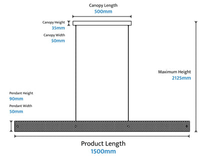 Couas Textured Linear LED Pendant
