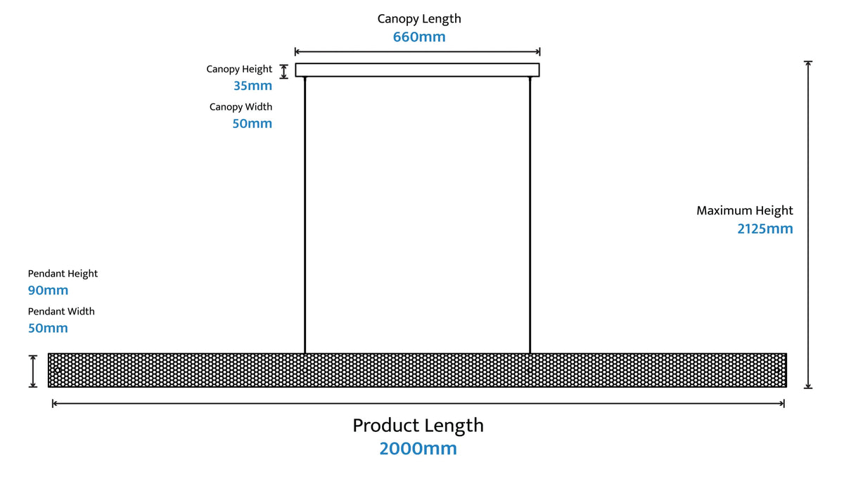 Couas Textured Linear LED Pendant