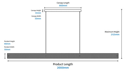 Couas Textured Linear LED Pendant