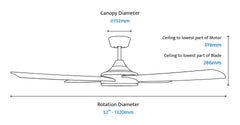 Breeze Silent Pro 52" Smart DC Ceiling Fan