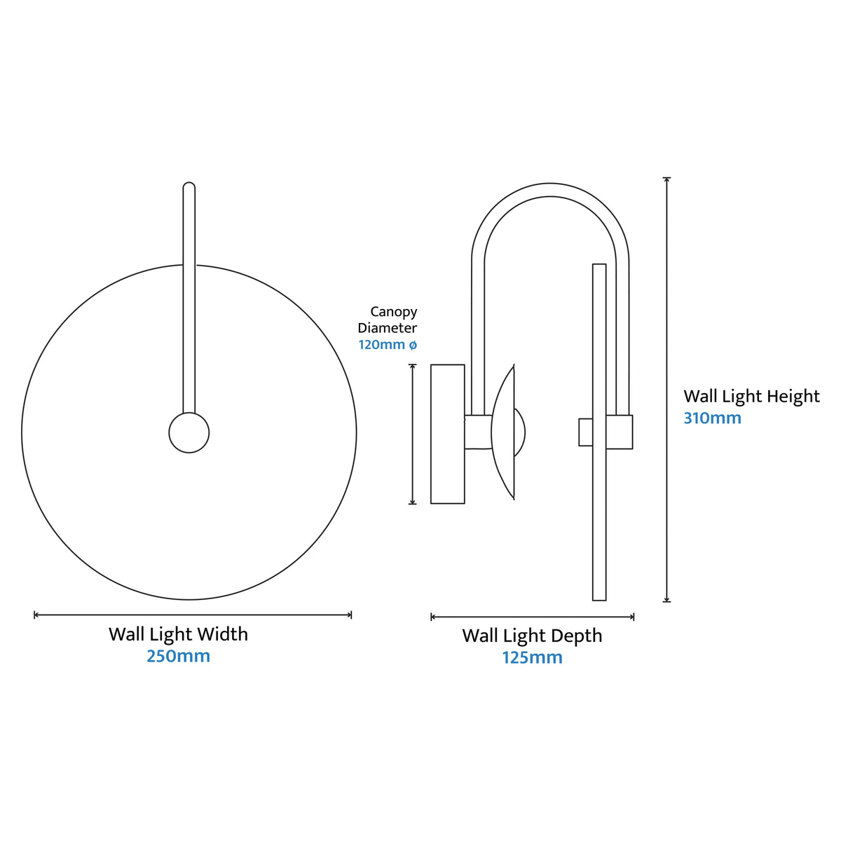 Bower Alabaster Stone Arm Round Wall Light Brass