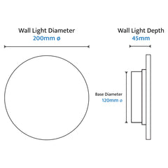 Orville Travertine Eclipse Round Wall Light