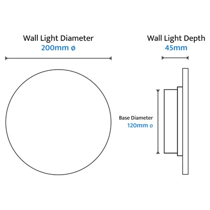 Orville Travertine Eclipse Round Wall Light
